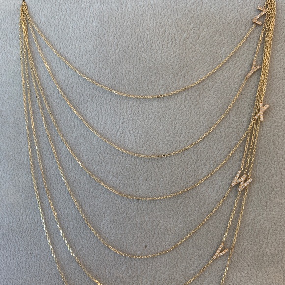 Diamond Initial Necklace - Picture 6 of 6